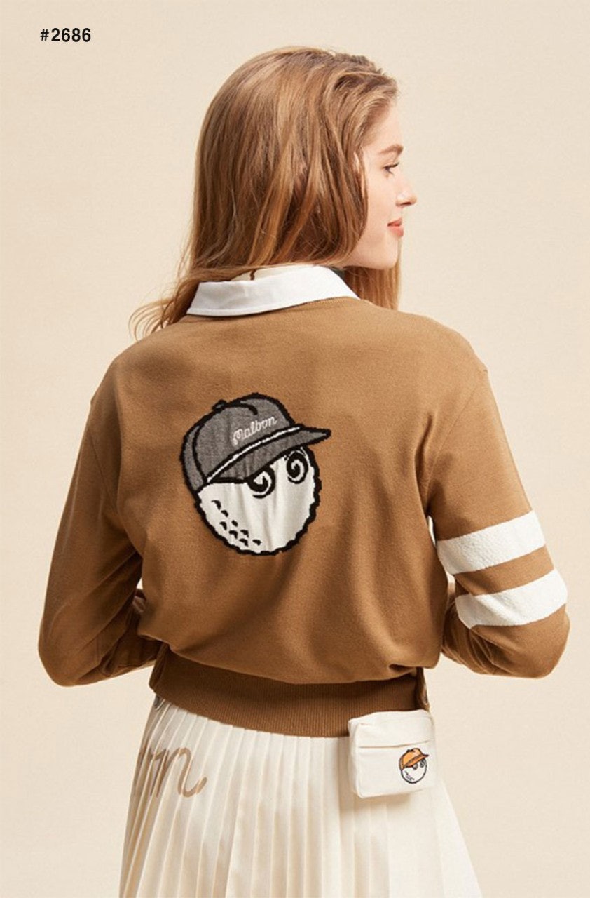 말본 여성 빅버킷 포인트 니트 브라운