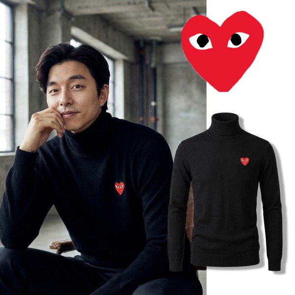 꼼데가르송 폴 캐시 폴라 니트 - 블랙-레플리카 사이트 쇼핑몰