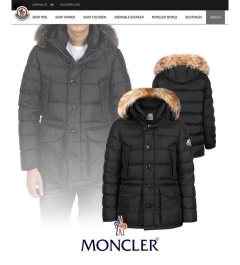 몽클레어 클루니 롱 다운 자켓 - 블랙