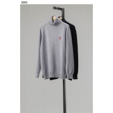 아미 하트 로고 메리노 울 터틀넥 니트 - 2 Color #5063