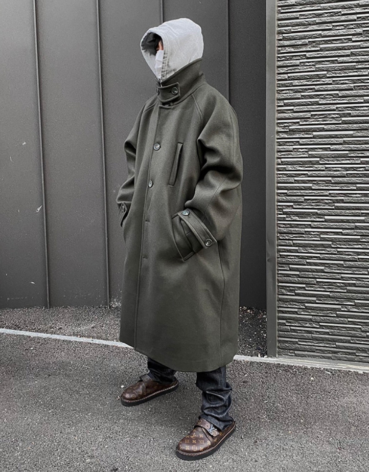 21버전 언더마이카 마제인 멀티 버튼 오버사이즈 울 코트 - 3 Color