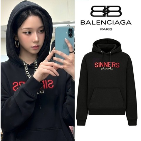 발렌시아가 시너스 커플 후드 티셔츠