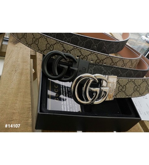 구찌 남성용 GG 마몽드#4 투버클 벨트 세트 - 4 Color