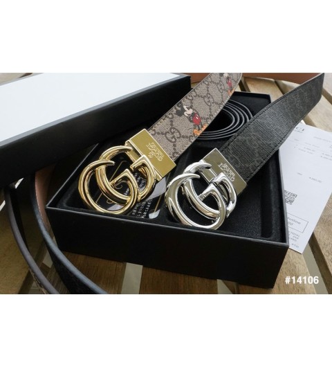 구찌 남성용 GG 마몽드#3 투버클 벨트 세트 - 4 Color