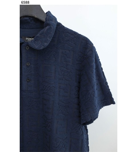 펜디 수입고급 FF 피케 카라 반팔 티셔츠