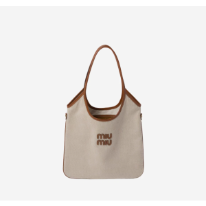 미우미우 아이비 캔버스 토트 백