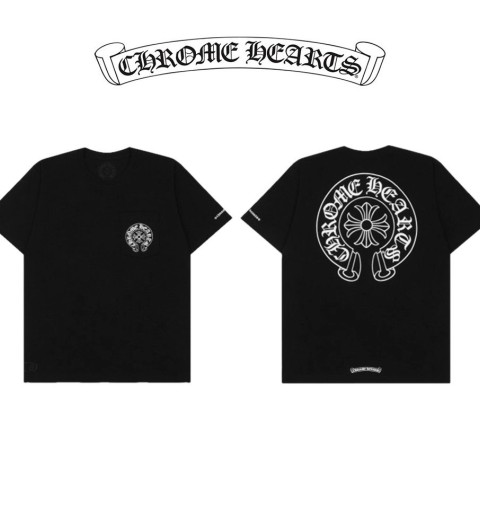 크롬하츠 홀스슈 로고 포켓 반팔티 - 2 Color