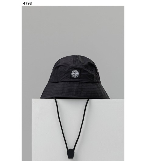 스톤아일랜드 콤파스 로고 패치 메탈 나일론 버킷햇 - 2 Color