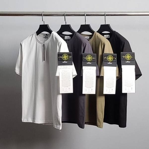 [STONE ISLAND] 로고와펜 라운드 반팔티 4color-레플리카 사이트 쇼핑몰