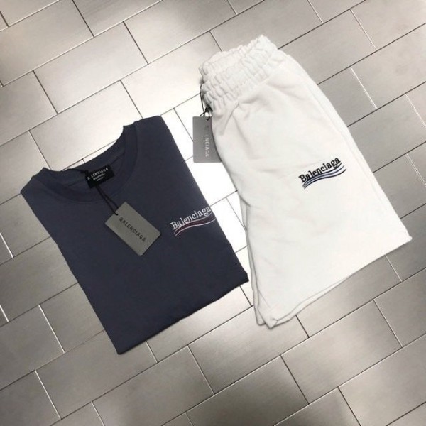 발렌시아가 웨이브로고 자수 반팔티 - 4 Color-레플리카 사이트 쇼핑몰
