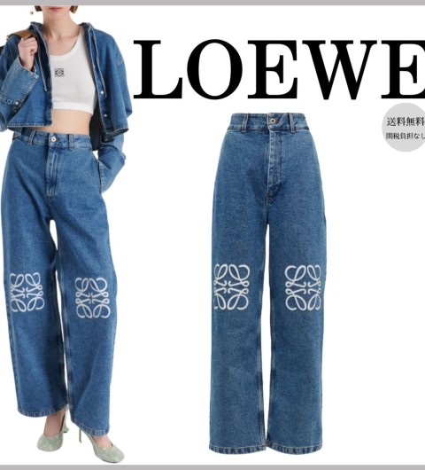 로에베 아나그램 배기 팬츠