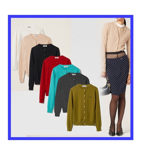 미우미우 캐시미어 가디건 - 4 Color