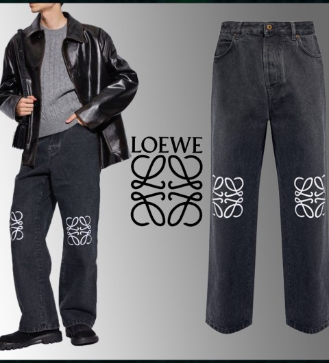 로에베 아나그램 배기 블랙데님