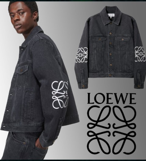 로에베 아나그램 블랙 데님 자켓
