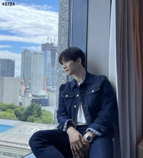 디올 오블리크 로우 코튼 데님 블루종 블루