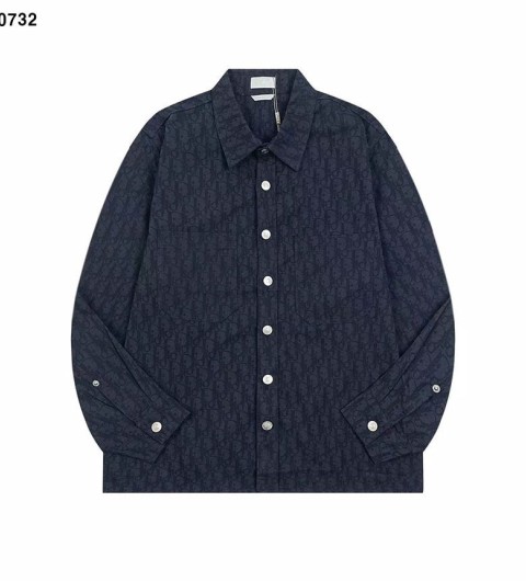 디올 오블리크 패턴 셔츠자켓 - 네이비