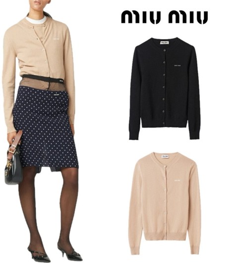 미우미우 여성 라운드 가디건 - 2 Color