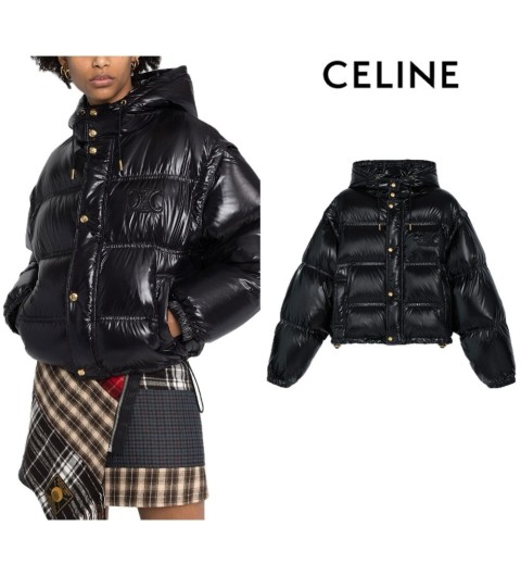 셀린느 여성 트리오페 크롭 패딩(블랙)