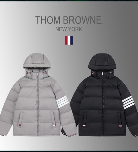 톰브라운 사선 완장 웨빙 후드 패딩 - 2 Color