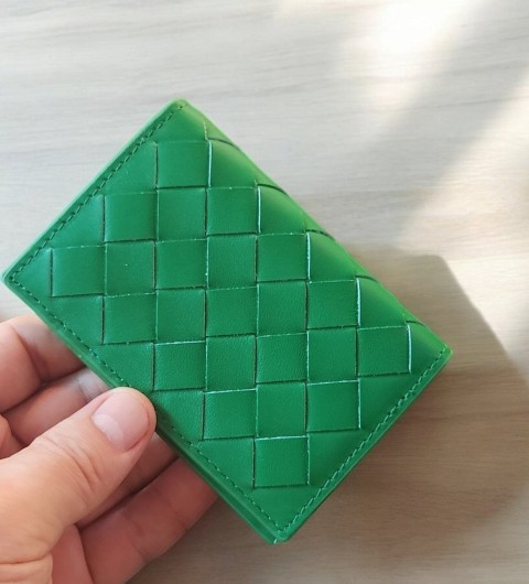 보테가베네타 인트레치아토 카드지갑 - 그린