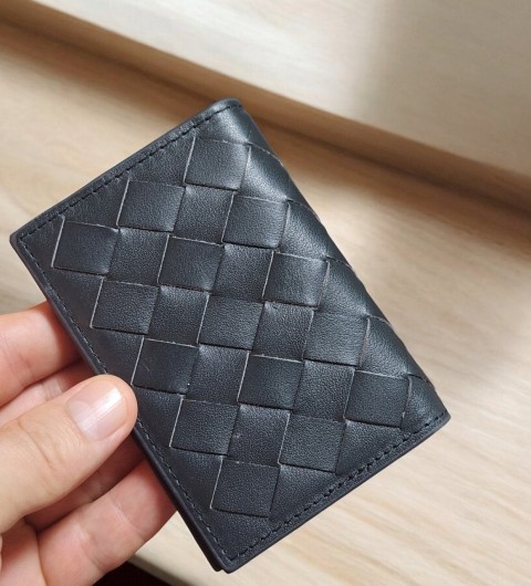 보테가베네타 인트레치아토 카드지갑 - 다크네이비