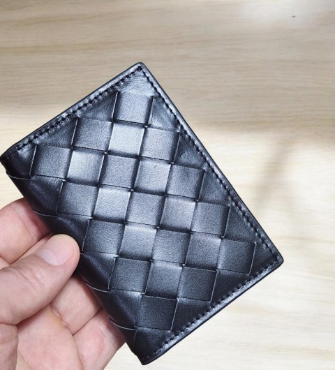 보테가베네타 인트레치아토 카드지갑 - 블랙