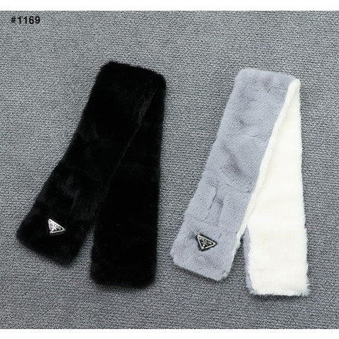 프라다 삼각로고 퍼 머플러 - 2 Color