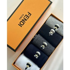 펜디 캐릭터 로고 큐브 모델 중목 양말세트