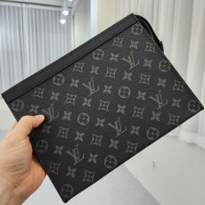 루이비통 블랙 모노그램 포쉐트 클러치