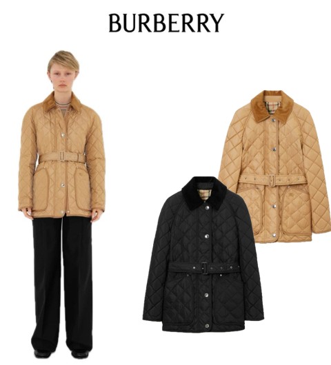 버버리 여성 퀄팅 나일론 반자켓 - 2 Color