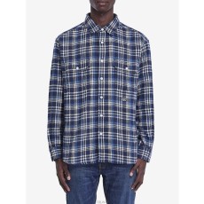 셀린느 트리옹프 로고 루즈 럼버잭 체크 코튼 셔츠 (고급버전)