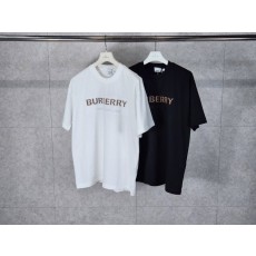 버버리 워싱 체크로고 반팔티