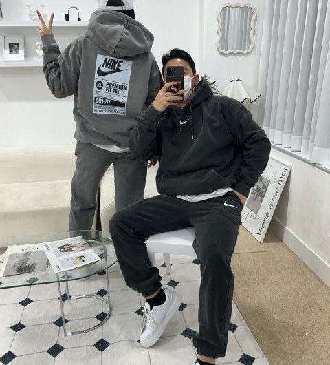 나이키 라벨 피그먼트 후드 세트 (면) 3color