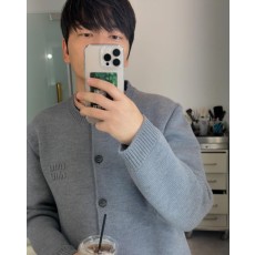 미우미우 울 니트 가디건 - 그레이