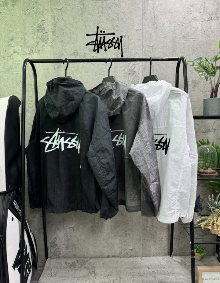 스투시 크롭 윈드자켓 3color