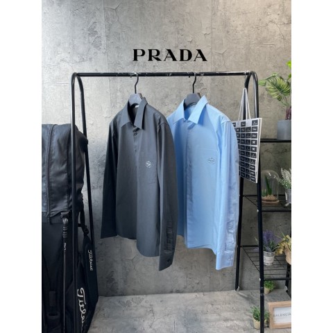 프라다 포켓 로고 셔츠 2color