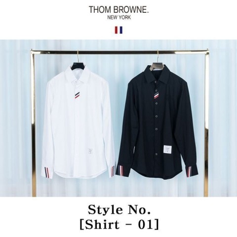 [THOM BROWNE] 가슴삼선 포인트 Shirt-01