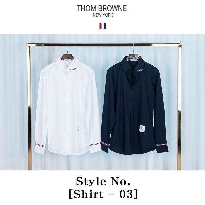 [THOM BROWNE] 소매 삼선 Shirt-03