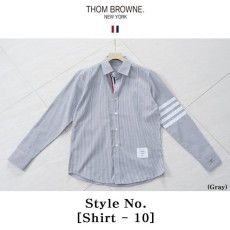 [THOM BROWNE]스트라이프 소매 사선. Shirt-10
