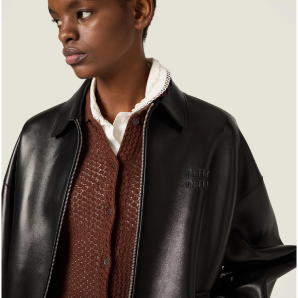 미우미우 여성 나파 레더 자켓-레플리카 사이트 쇼핑몰