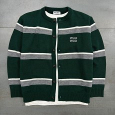 미우미우 배색 라운드 가디건 (3color) -20233