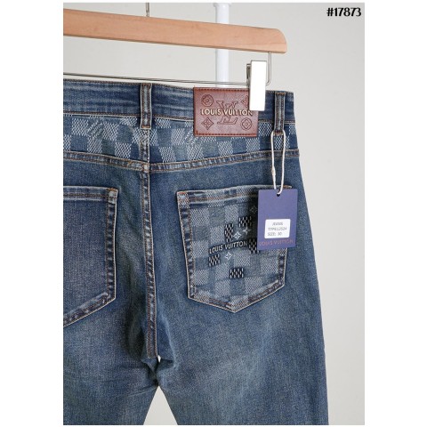 루이비통 LV 참 모노그램 슬림핏 데님 팬츠