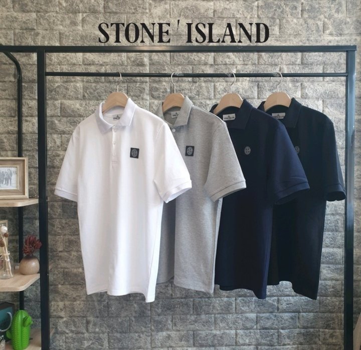 스톤아일랜드 사각와팬PK 하프카라 (4color)