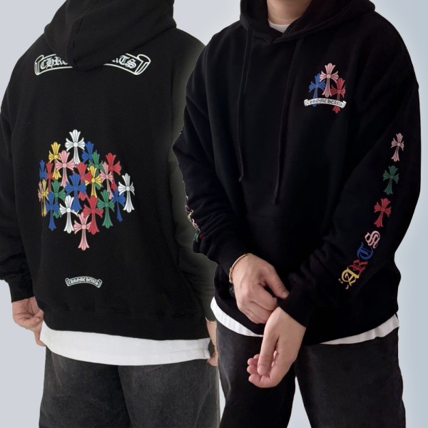 크롬하츠 멀티로고 크로스 후드 (2color)-레플리카 사이트 쇼핑몰
