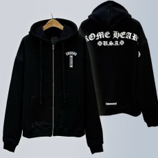 크롬하츠 U.S.A T 로고 후드 집업