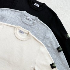 스톤아일랜드 램스울 와펜 패치 리브 라운드 니트 (3color)