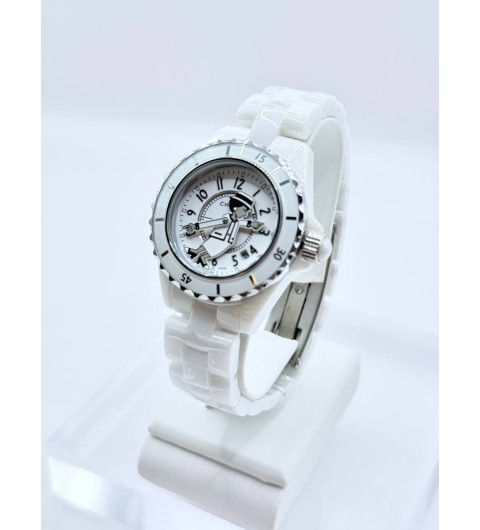 샤넬 엘러브 마드모아젤 흰색 J12 (여성용) (국내공장 AS가능)