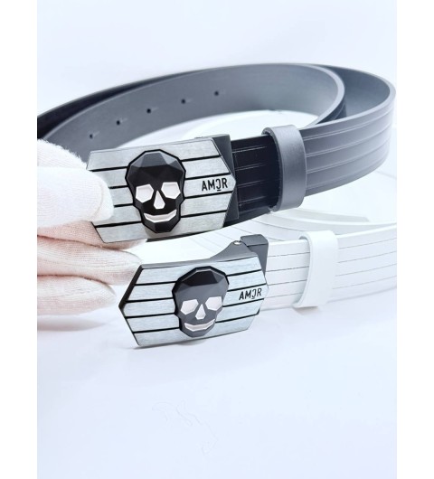 어메이징크리 스컬 스틸 벨트 (2color)