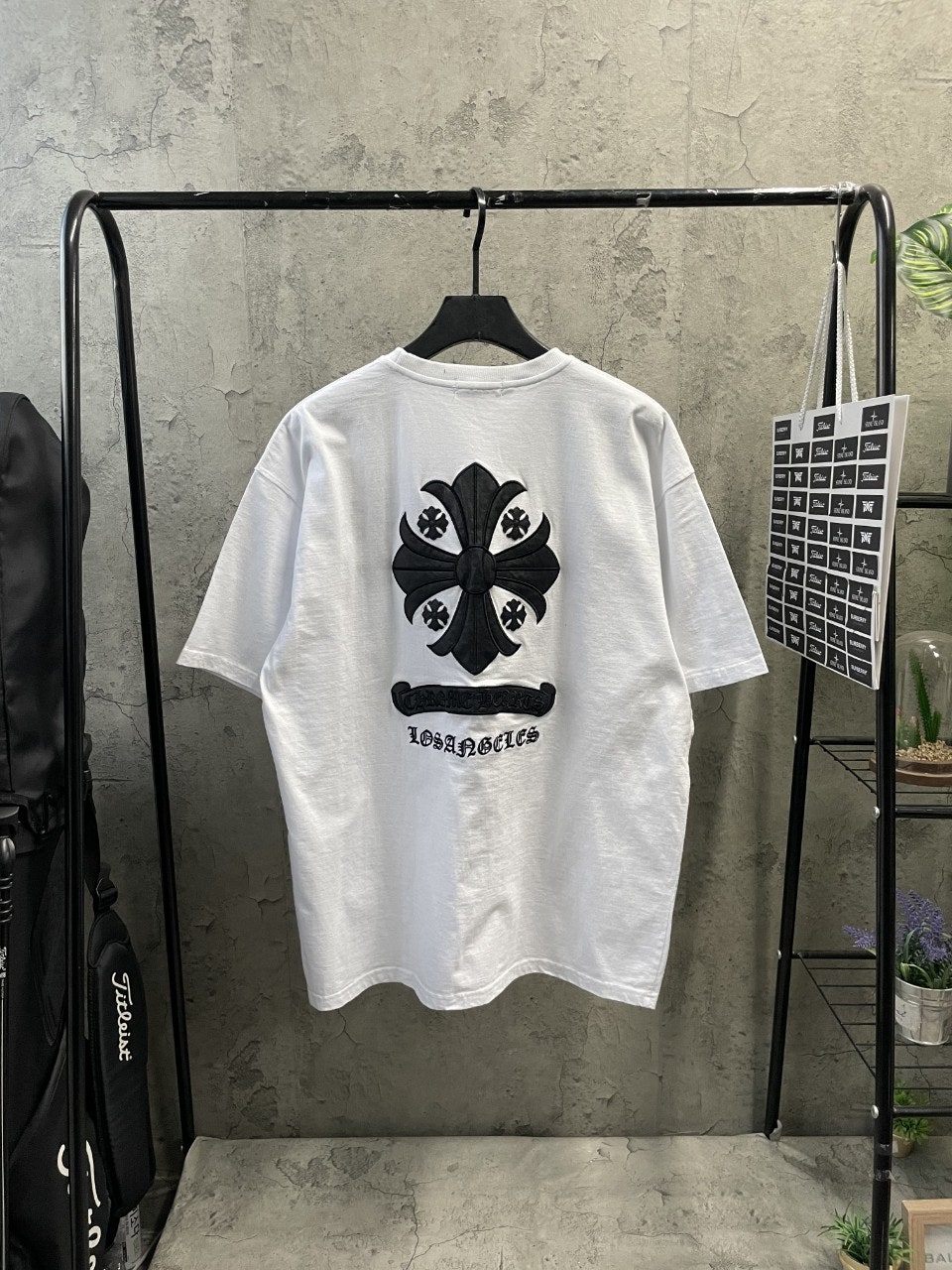 크롬하츠 가죽패치 워싱티4 (2color)