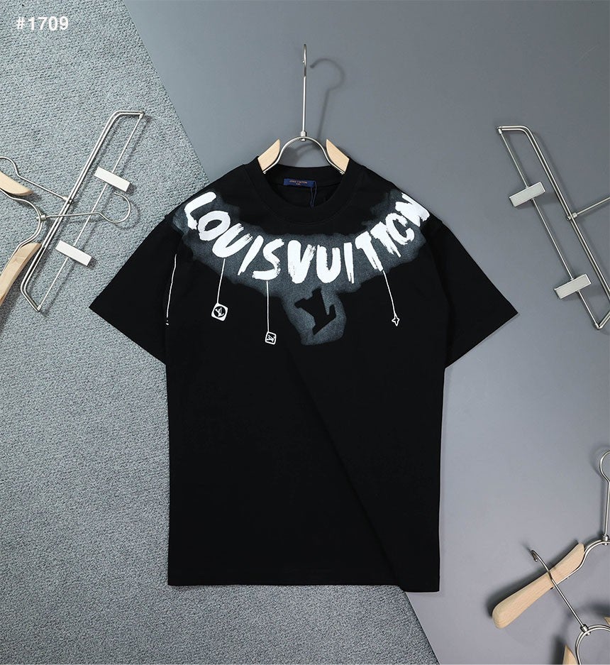 루이비통 LV 넥 레터링 프린팅 반팔티 - 2 Color